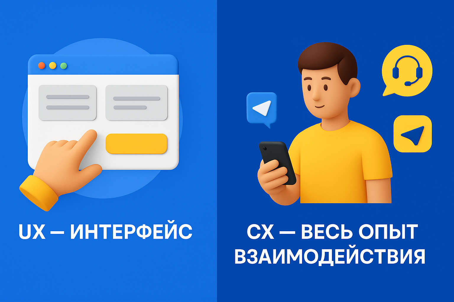 Различие между CX и UX