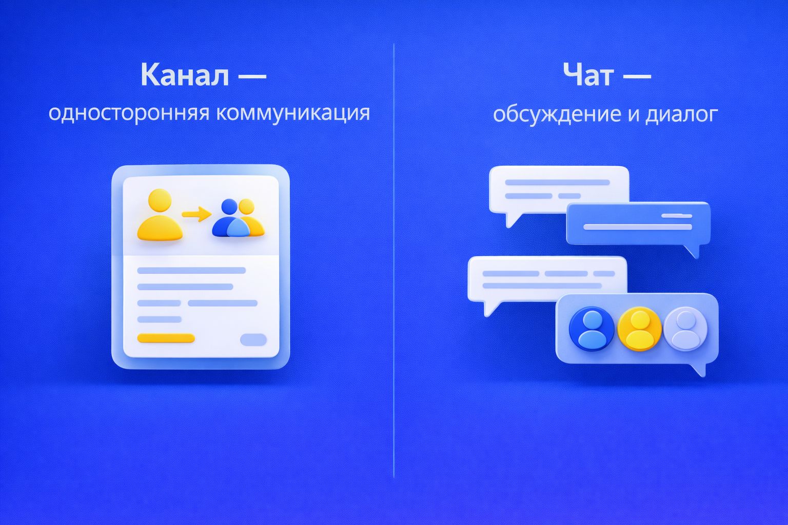 Канал vs Чат